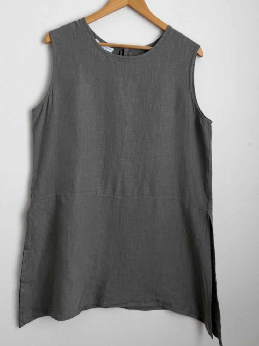 Bryn Walker 100% Linen Top Long Line Lagenlook Relaxed Size M